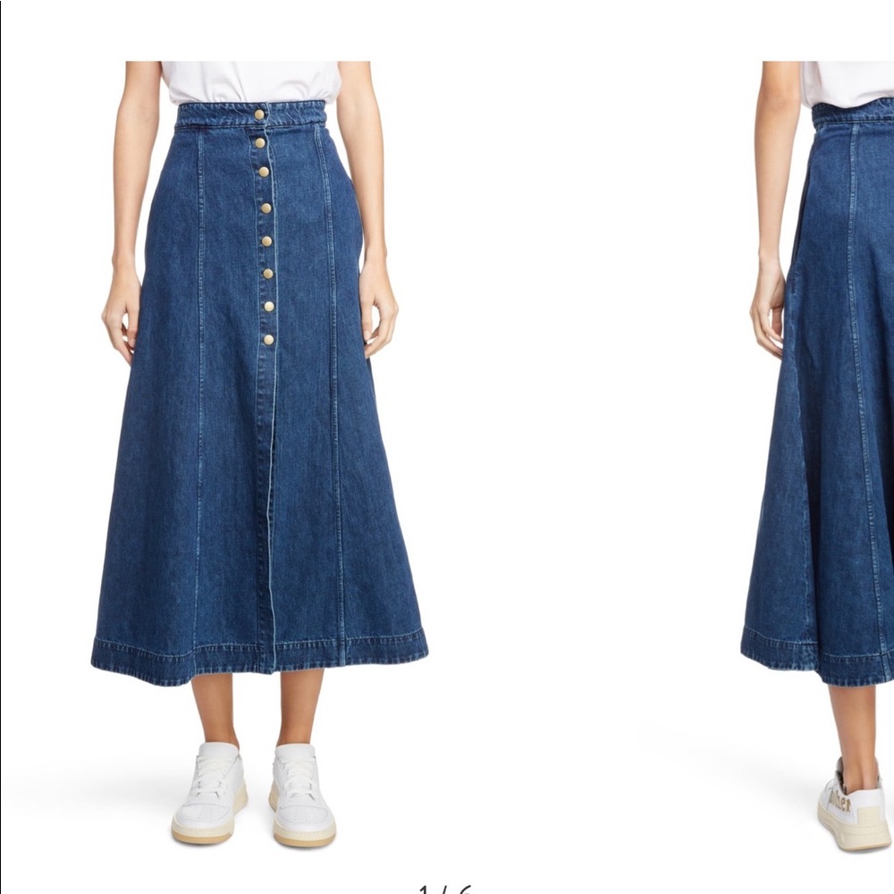 Acne Studio Snap front denim skirt , size 38